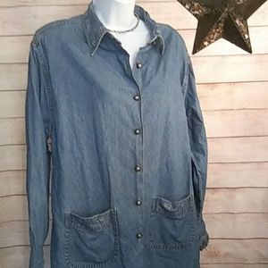 Women Long Jean Jacket